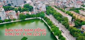 B.Á.N NHÀ LÔ GÓC 2 MẶT THOÁNG – NAM ĐỒNG, ĐỐNG ĐA – Ô TÔ – 97M2 MT4.7M GIÁ 22.5 TỶ